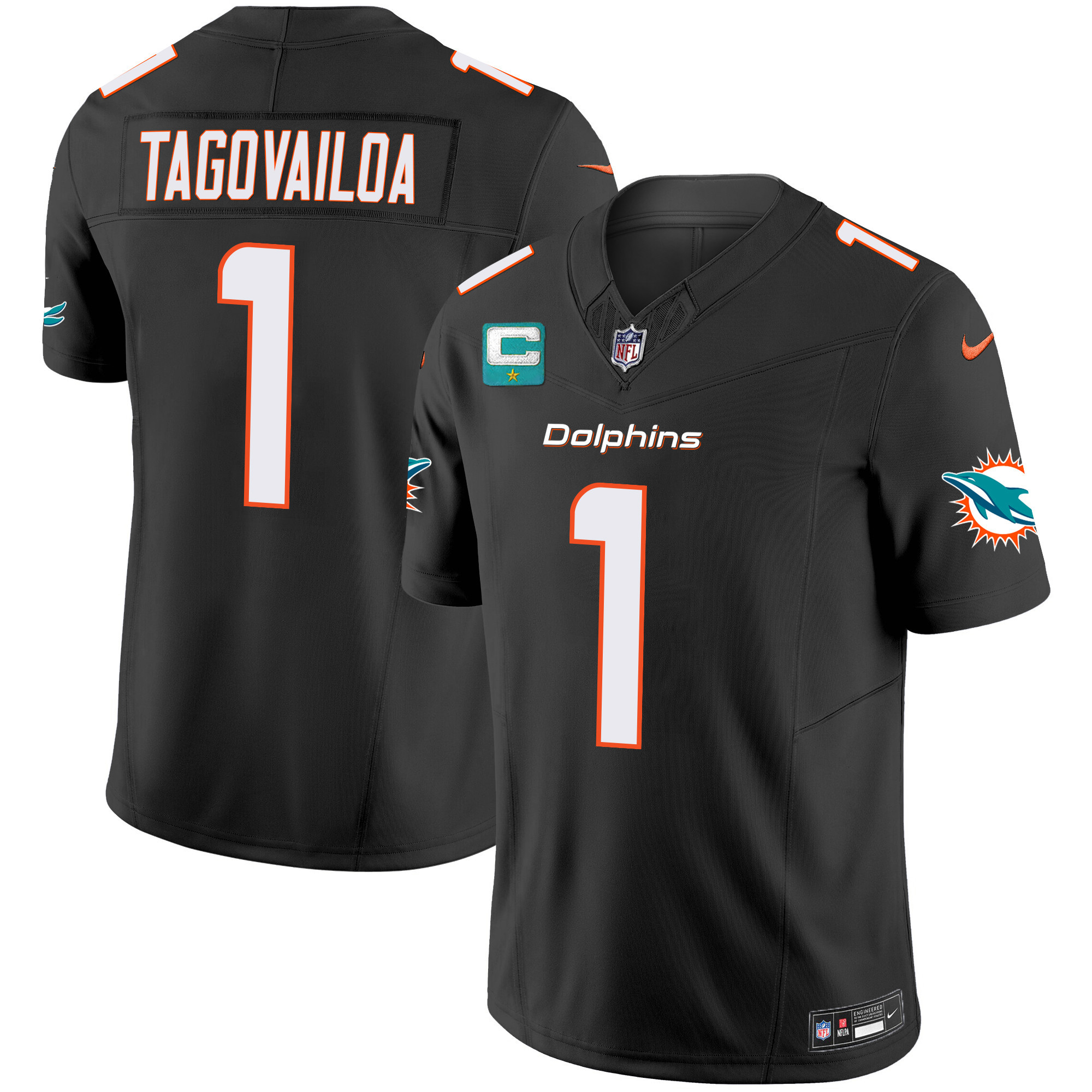 Men's Dolphins Vapor Limited Jersey V2 - All Stitched - Image 17