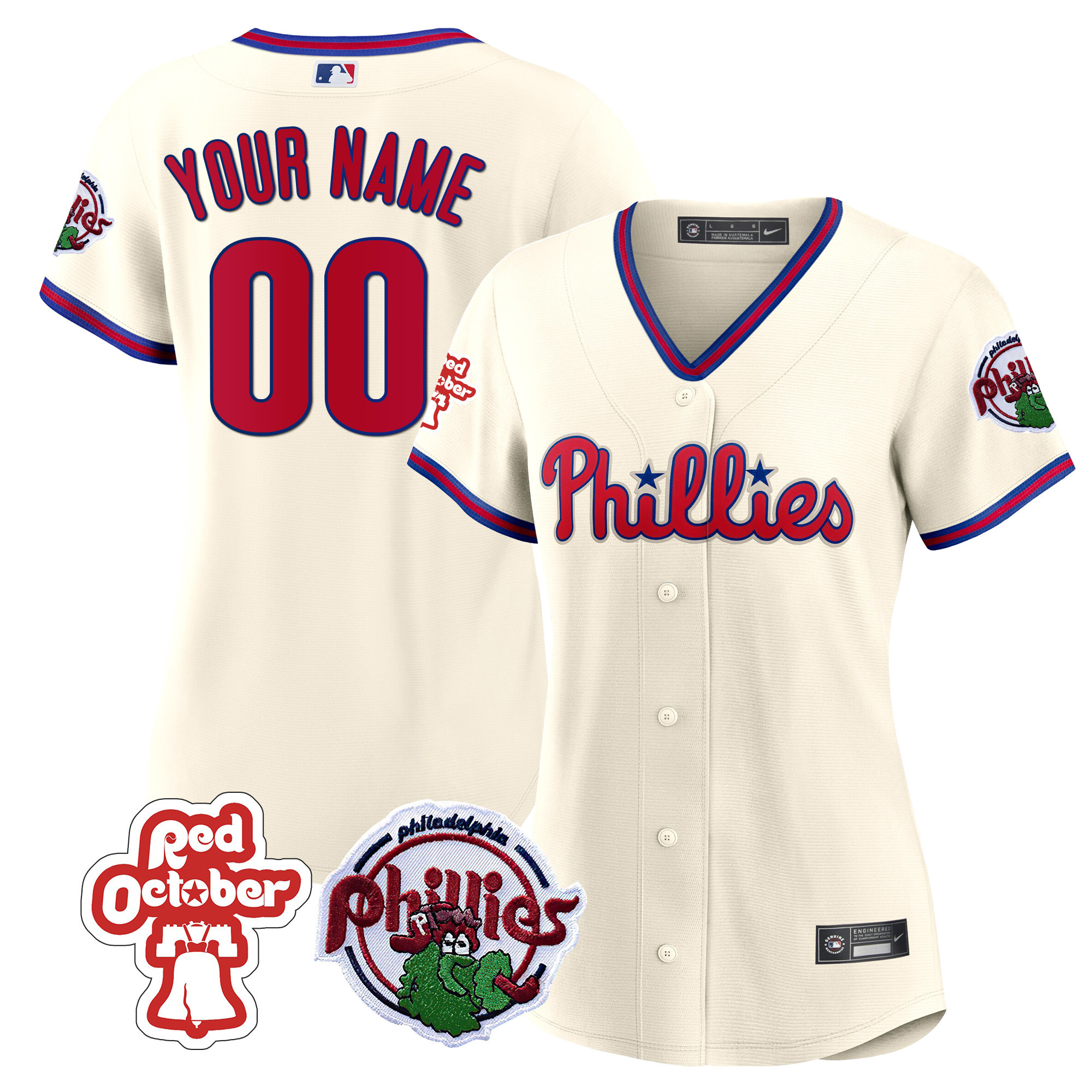 Philadelphia Phillies Red October Patch Custom Jersey - All Stitched - Image 15