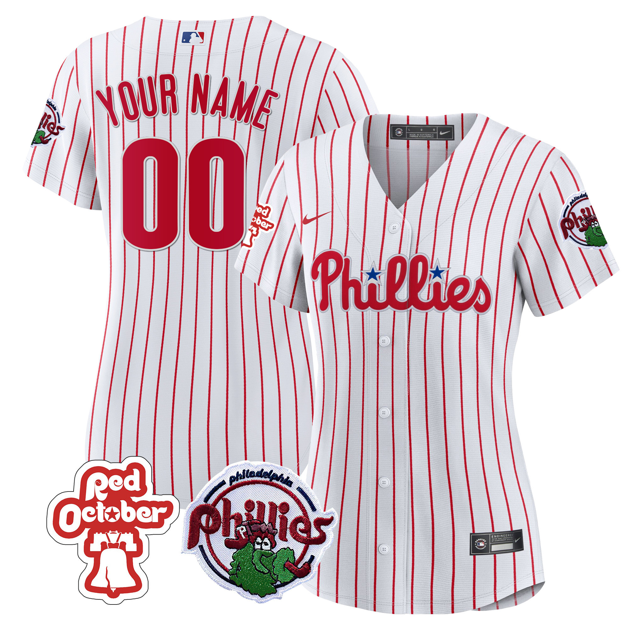 Philadelphia Phillies Red October Patch Custom Jersey - All Stitched - Image 12