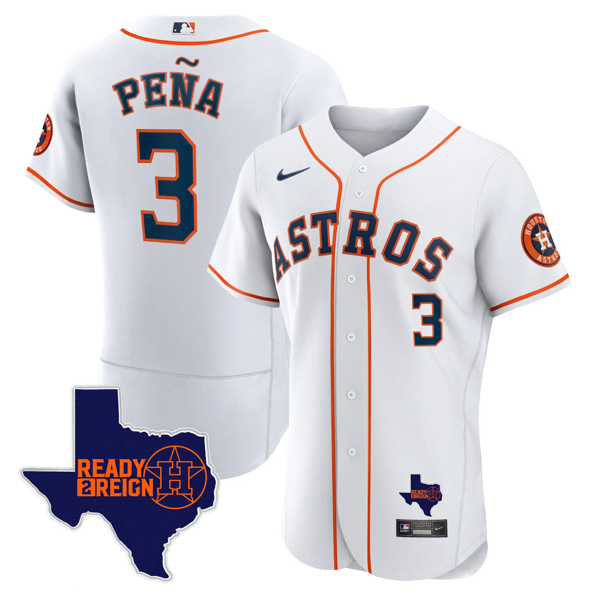 Men's Houston Astros 2024 Ready 2 Reign Flex Base Jersey - All Stitched - Image 22
