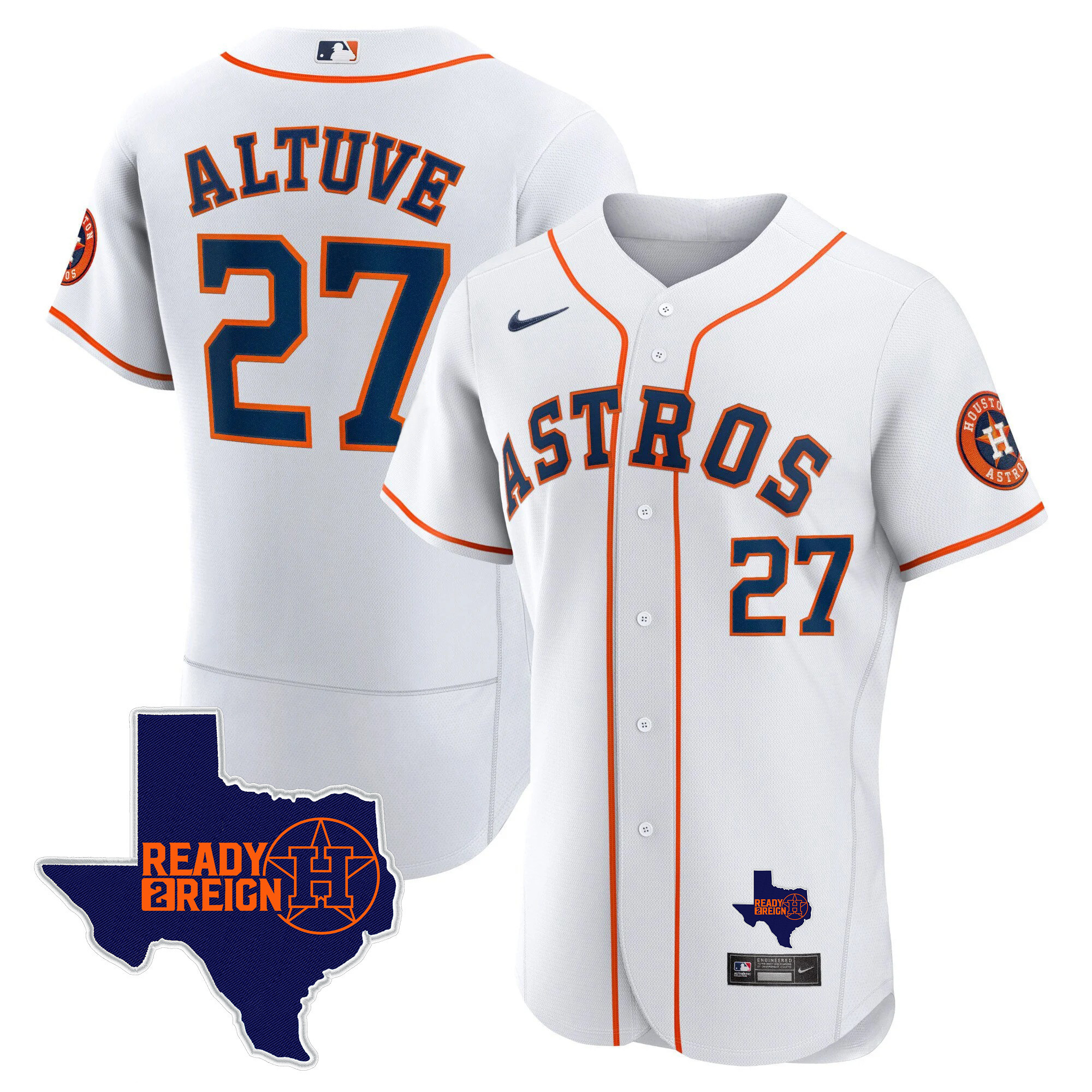 Men's Houston Astros 2024 Ready 2 Reign Flex Base Jersey - All Stitched - Image 24