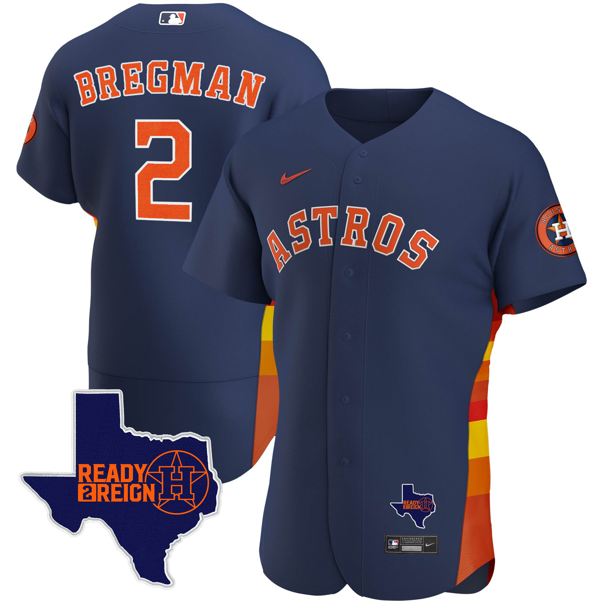Men's Houston Astros 2024 Ready 2 Reign Flex Base Jersey - All Stitched - Image 30