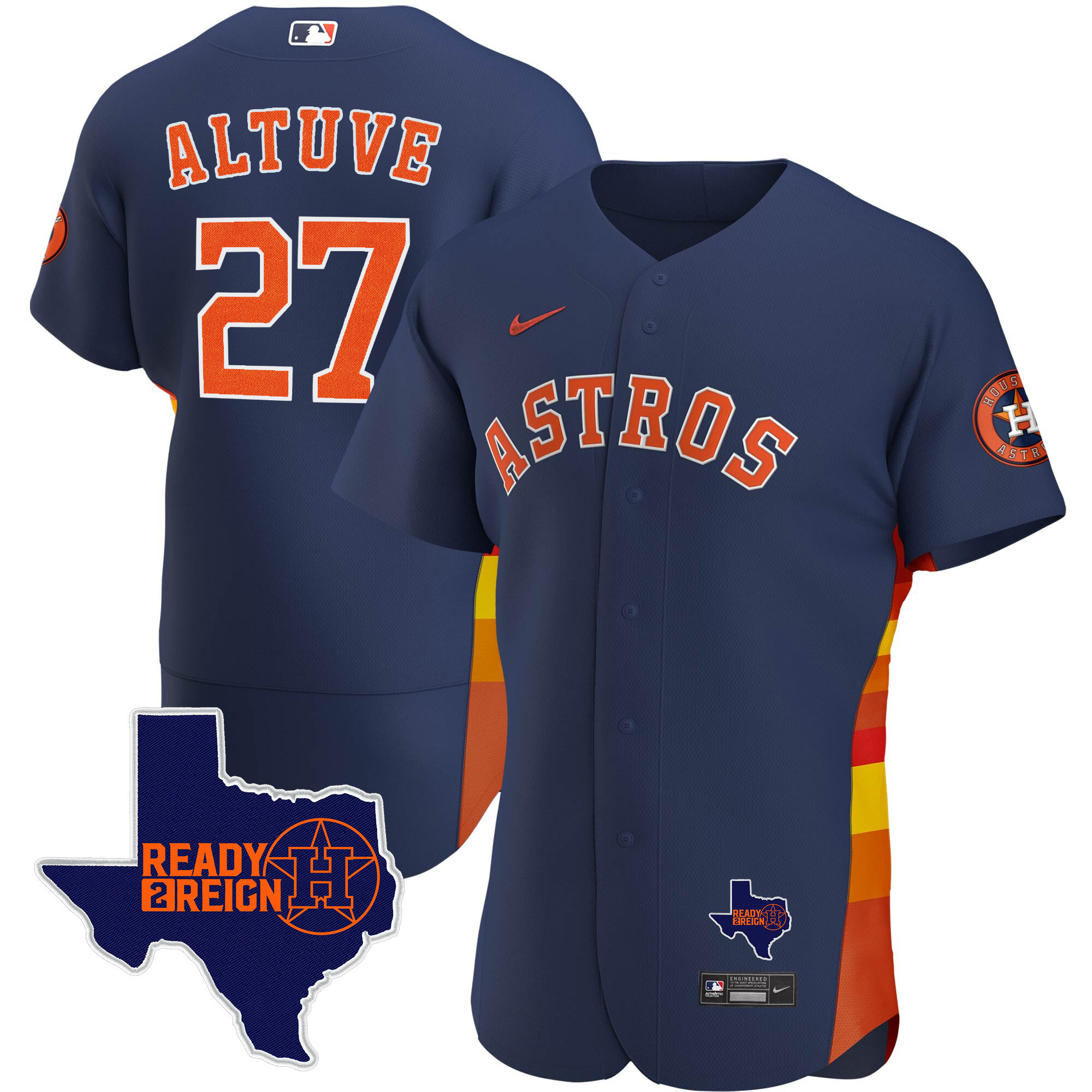 Men's Houston Astros 2024 Ready 2 Reign Flex Base Jersey - All Stitched - Image 31