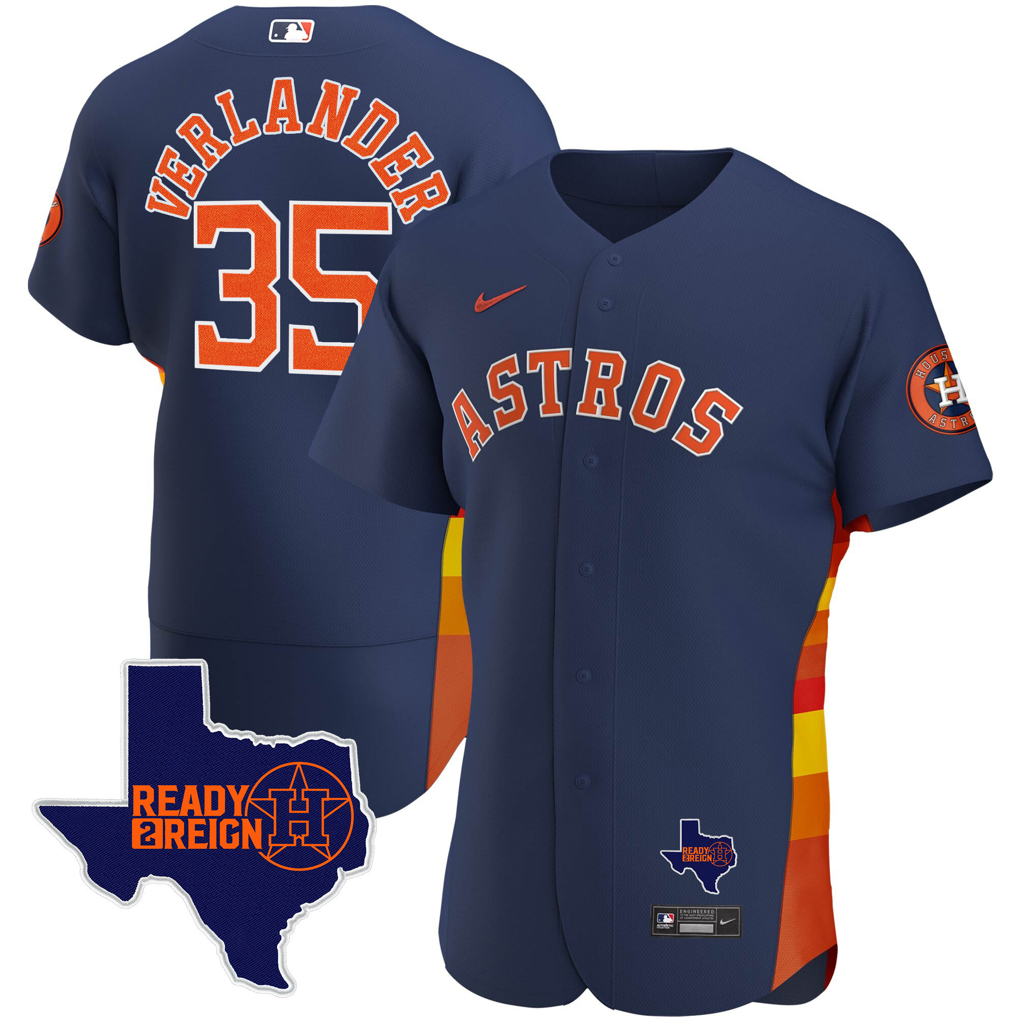 Men's Houston Astros 2024 Ready 2 Reign Flex Base Jersey - All Stitched - Image 33