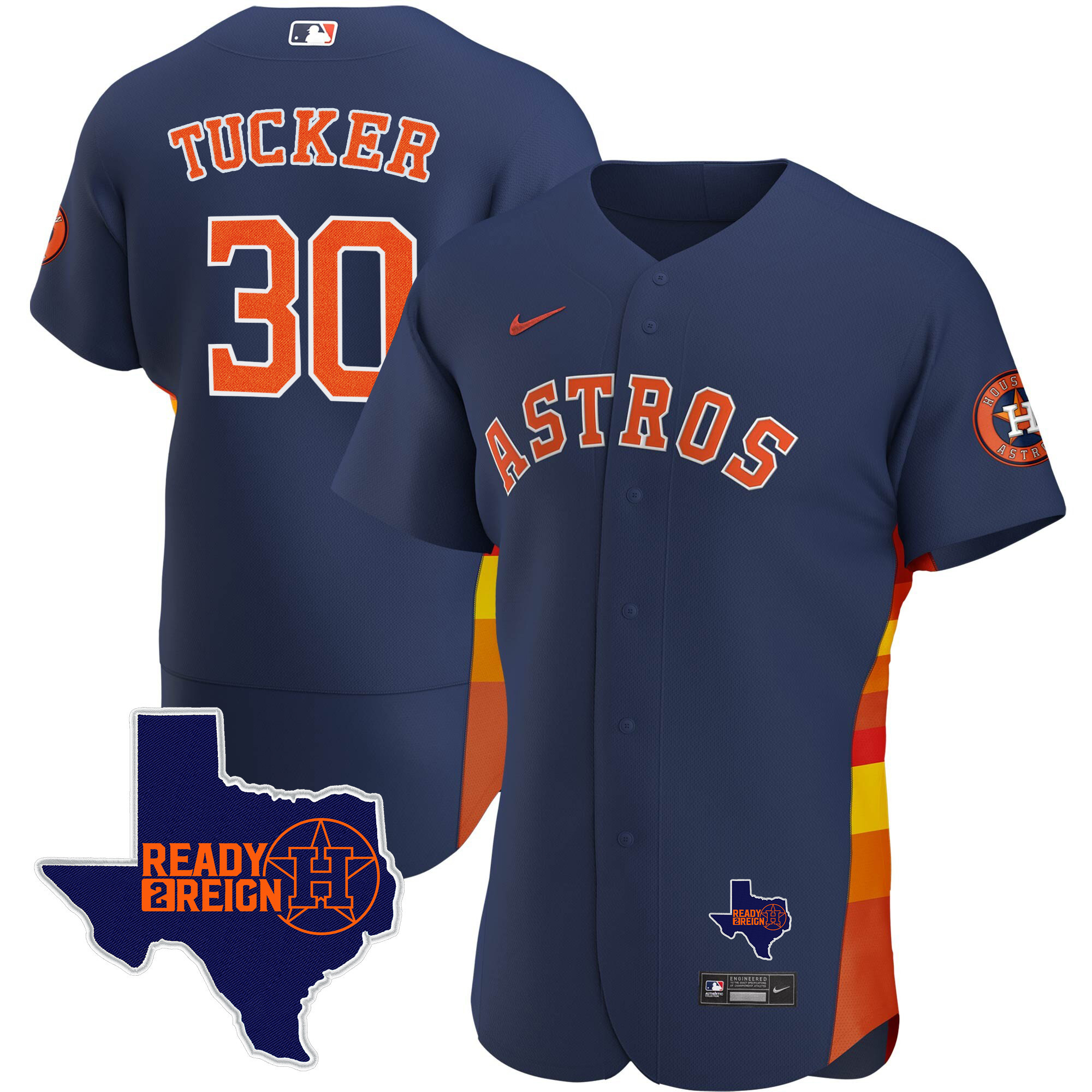 Men's Houston Astros 2024 Ready 2 Reign Flex Base Jersey - All Stitched - Image 34