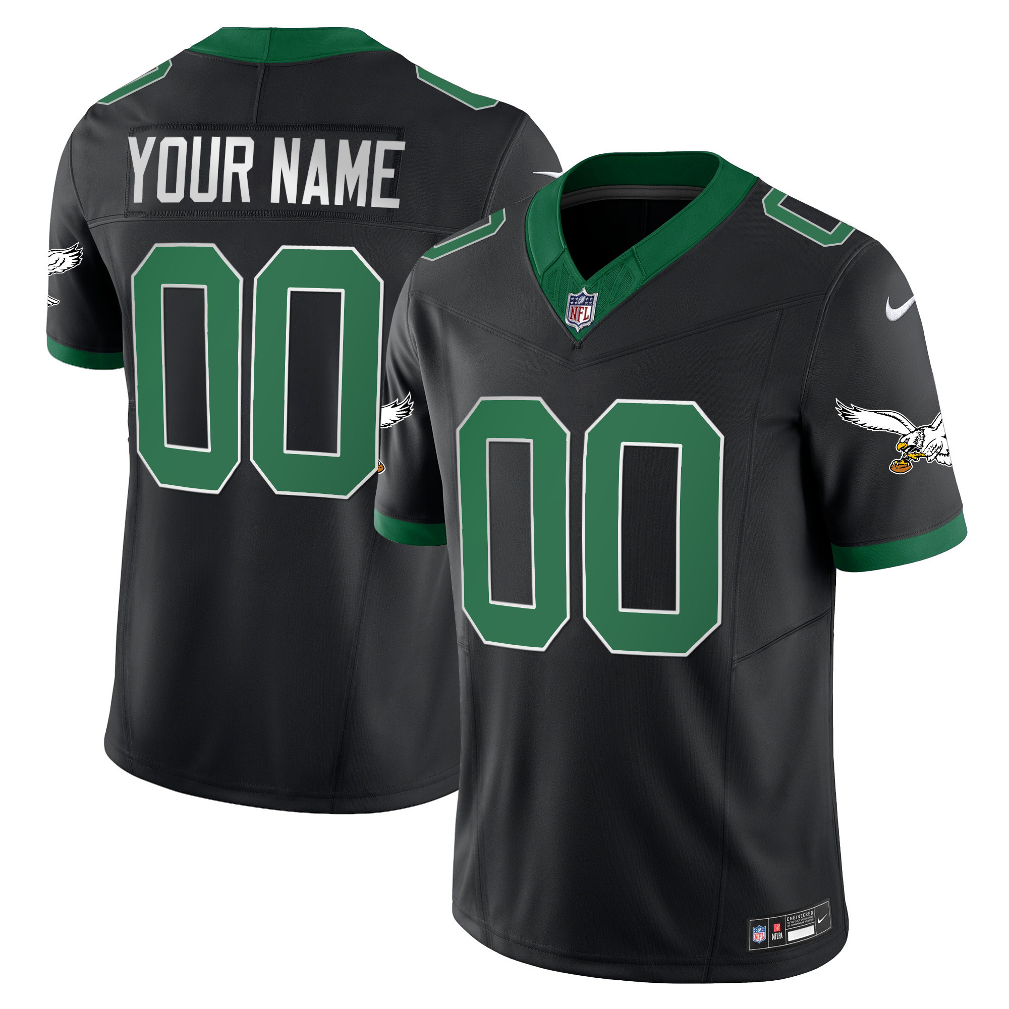 Eagles Kelly Green Vapor Limited Custom Jersey - All Stitched - Image 5