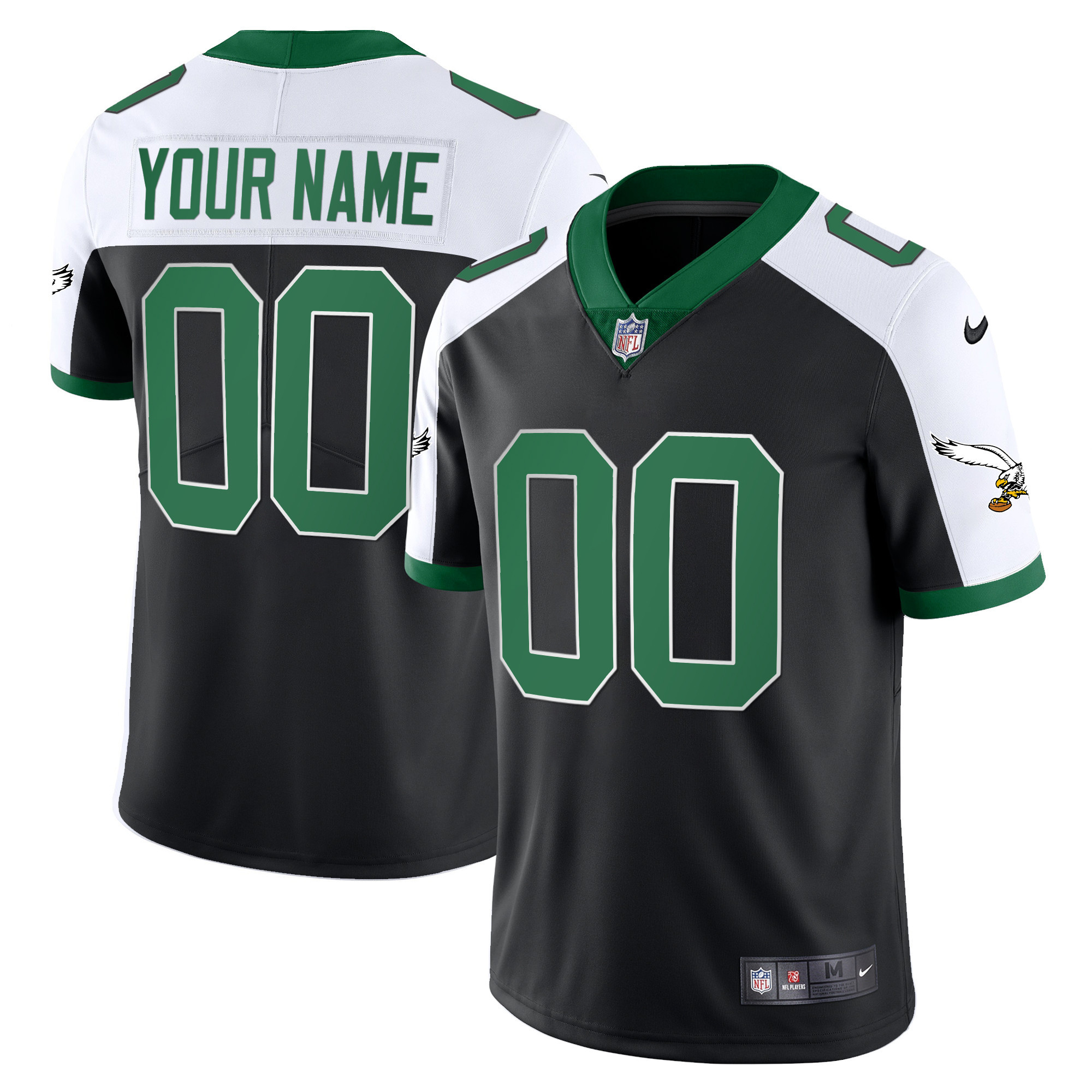 Eagles Kelly Green Vapor Limited Custom Jersey - All Stitched