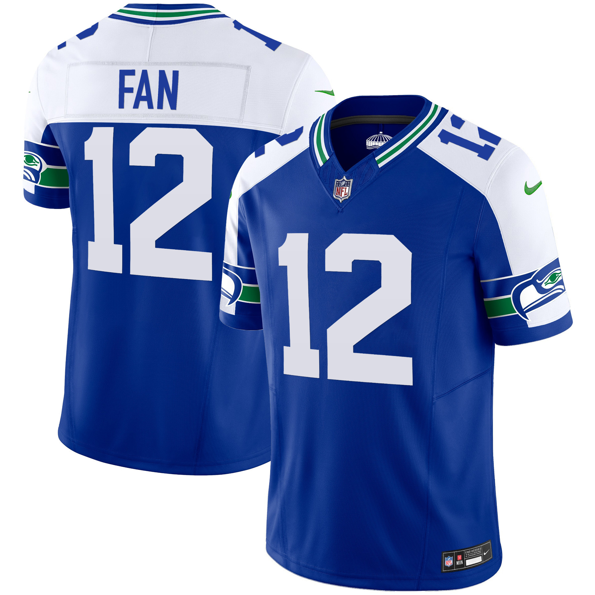 Men's Seahawks Throwback Vapor Limited Jersey - All Stitched - Image 14