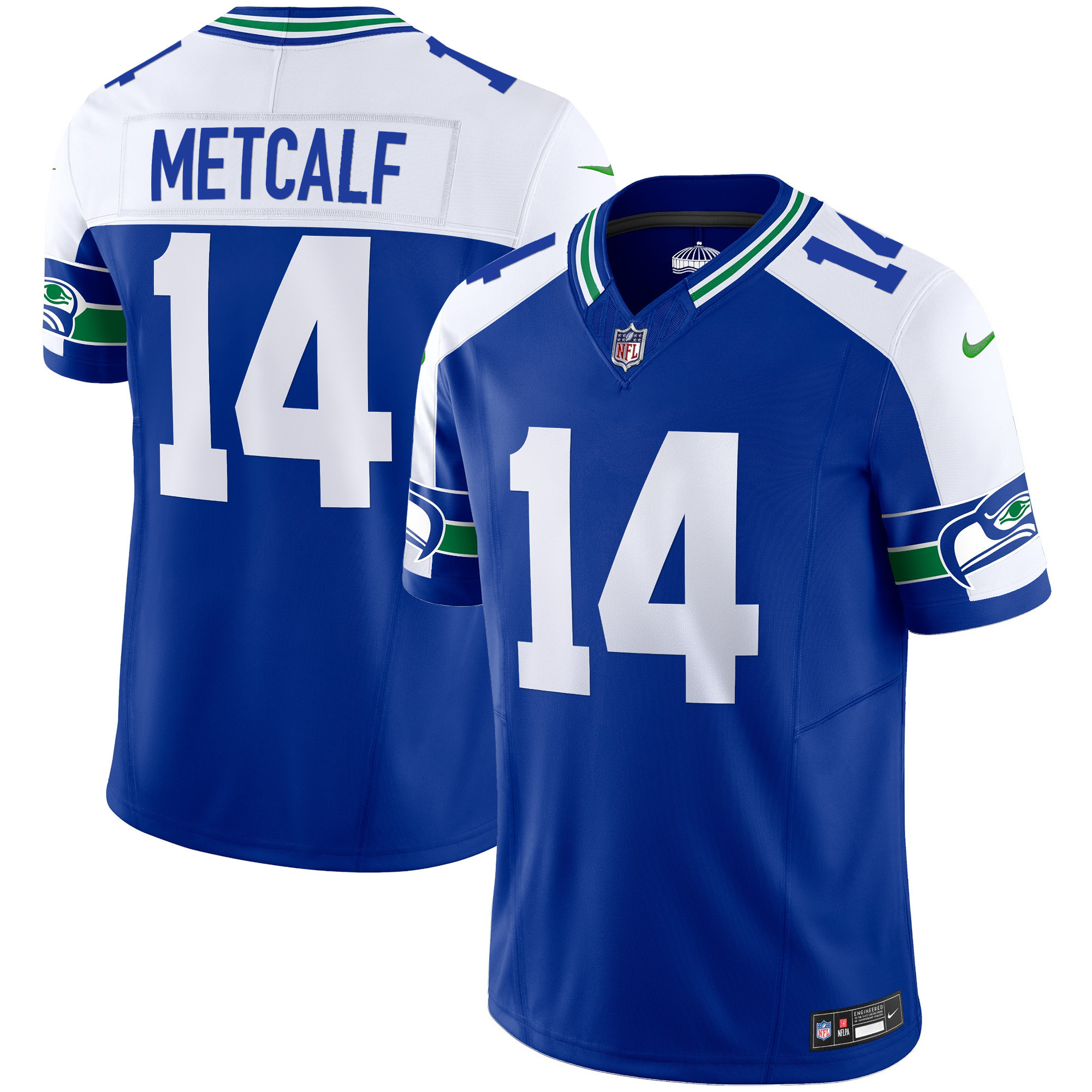 Men's Seahawks Throwback Vapor Limited Jersey - All Stitched - Image 11