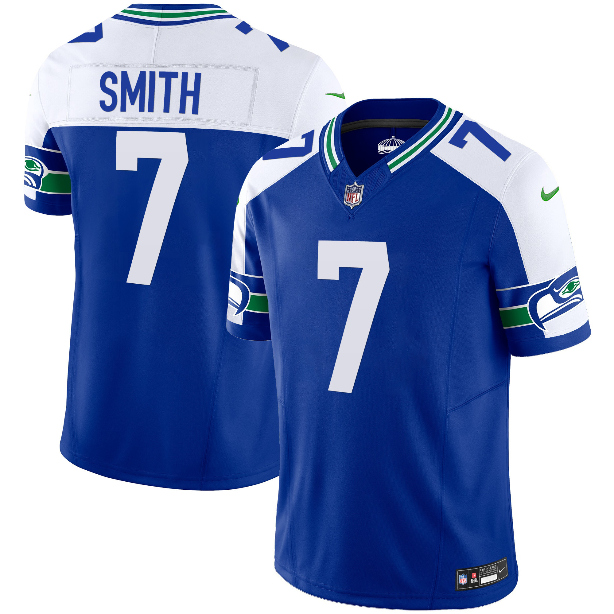 Men's Seahawks Throwback Vapor Limited Jersey - All Stitched - Image 10