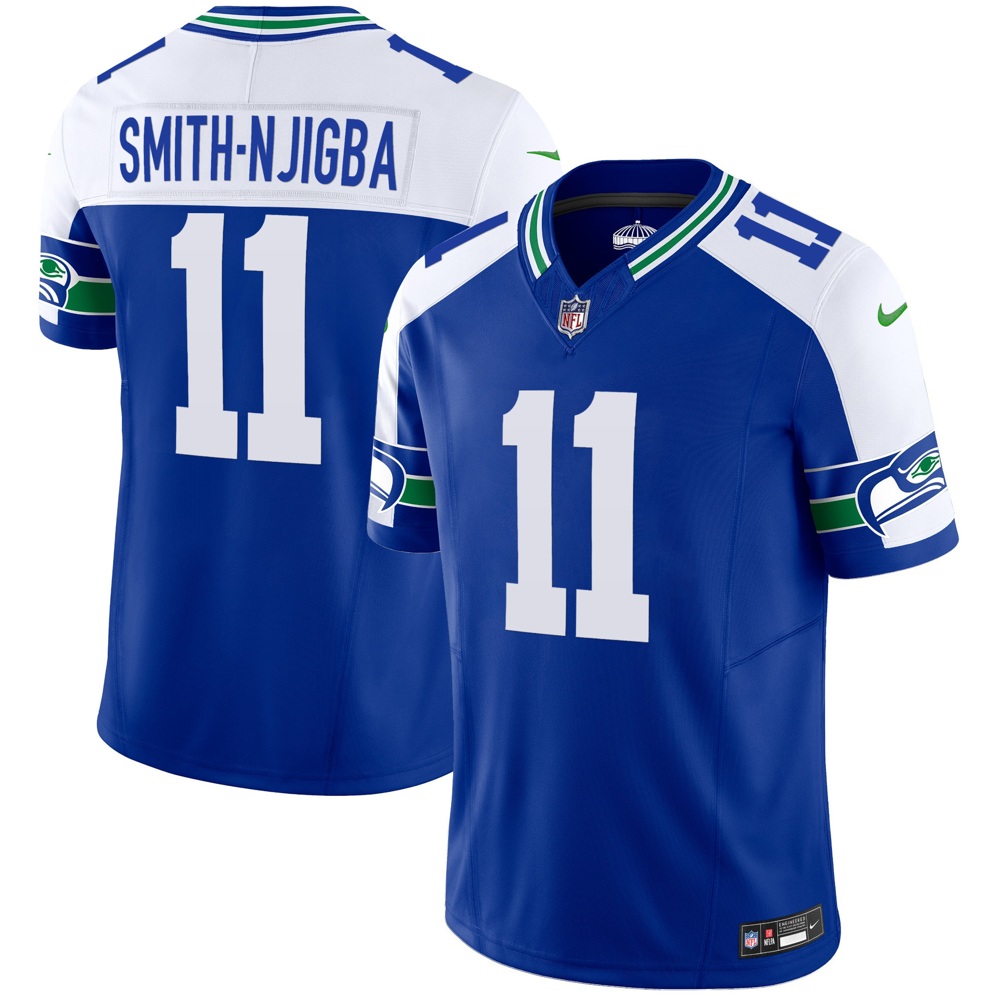 Men's Seahawks Throwback Vapor Limited Jersey - All Stitched - Image 8