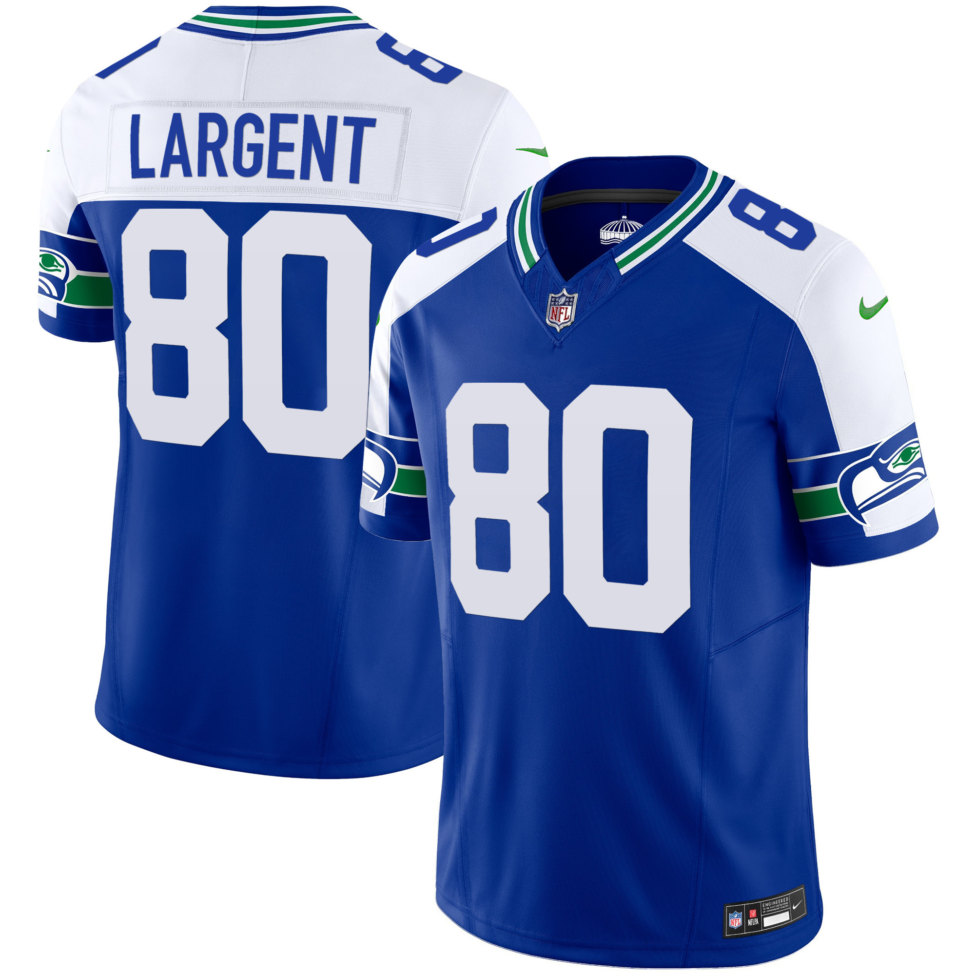 Men's Seahawks Throwback Vapor Limited Jersey - All Stitched - Image 13