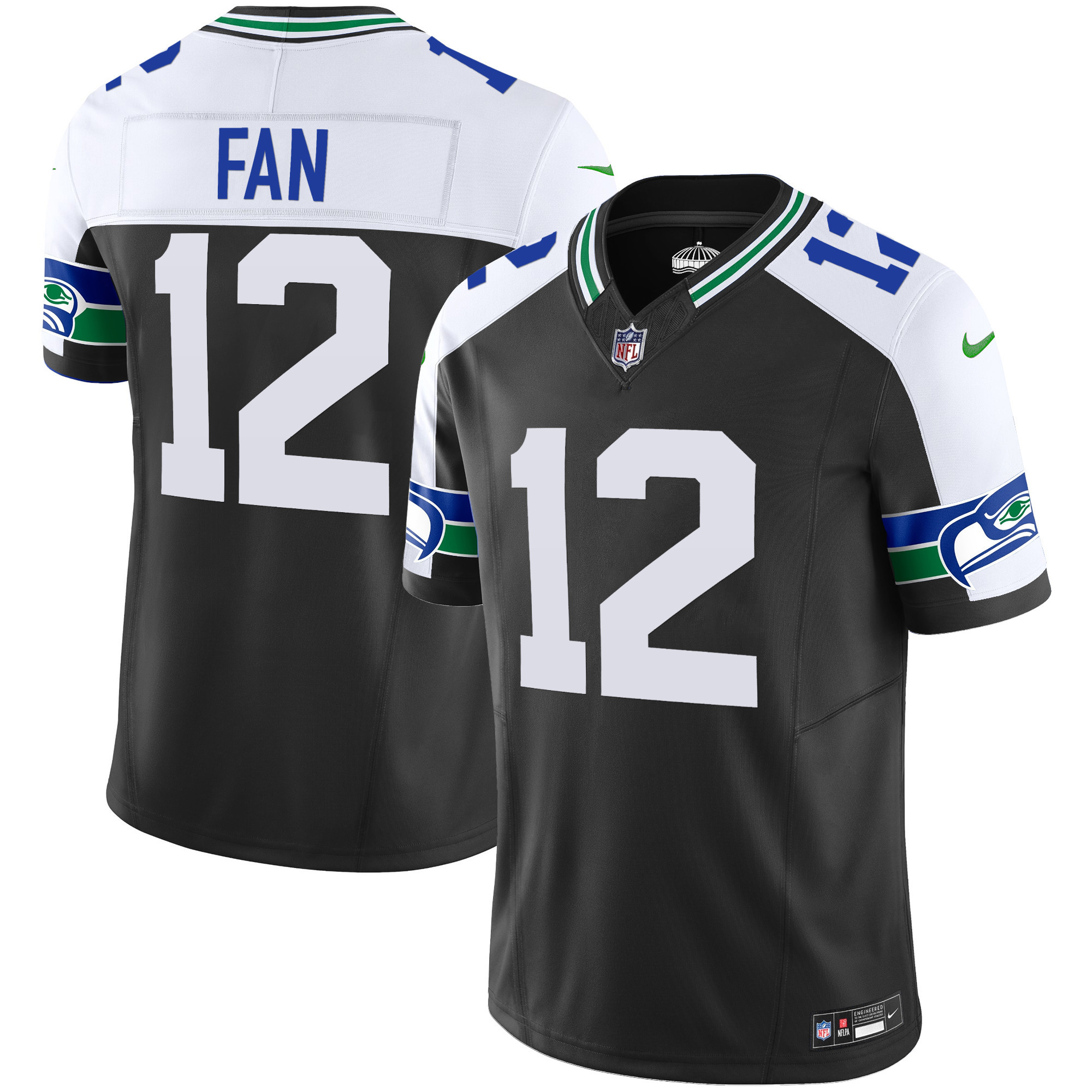 Men's Seahawks Throwback Vapor Limited Jersey - All Stitched - Image 7