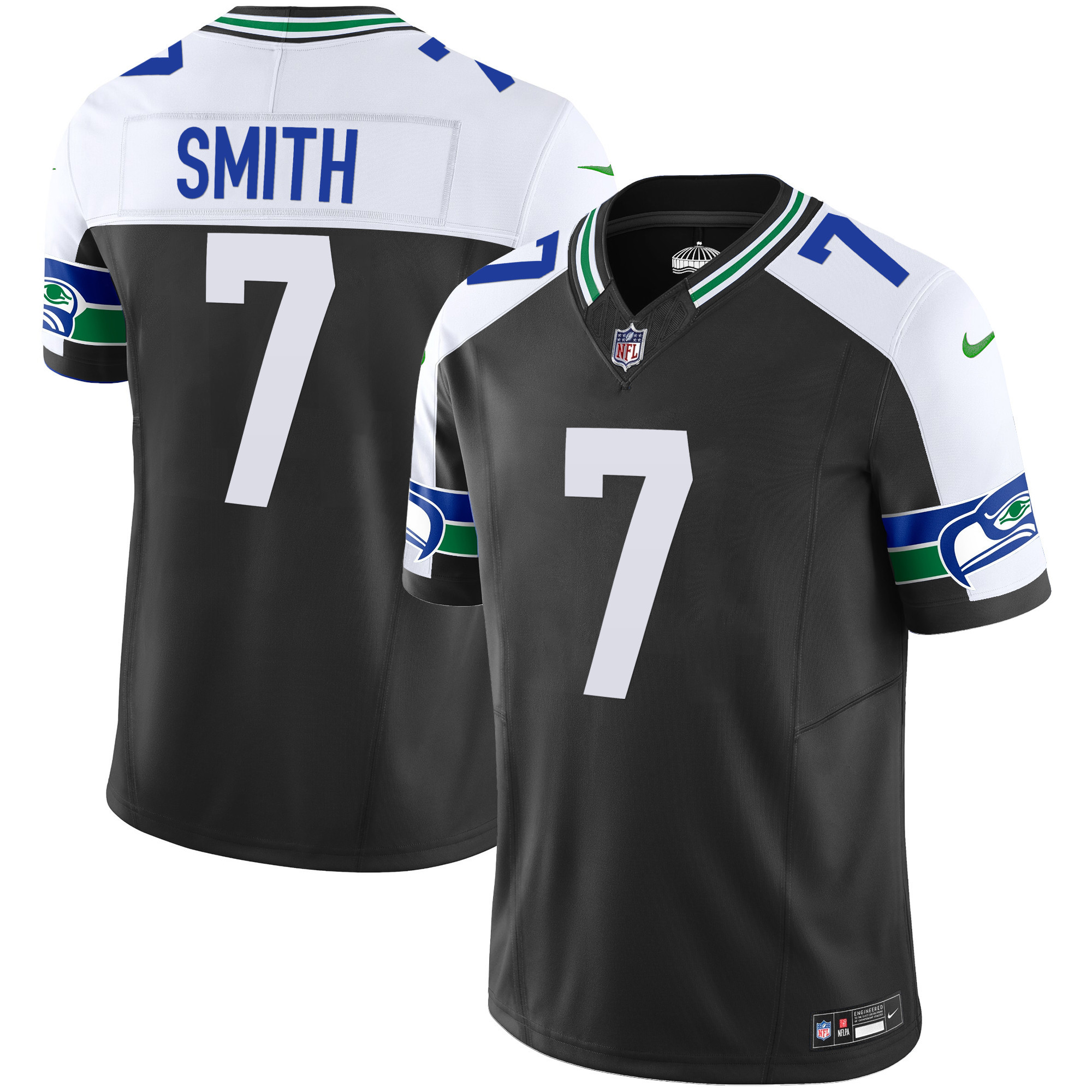 Men's Seahawks Throwback Vapor Limited Jersey - All Stitched - Image 3