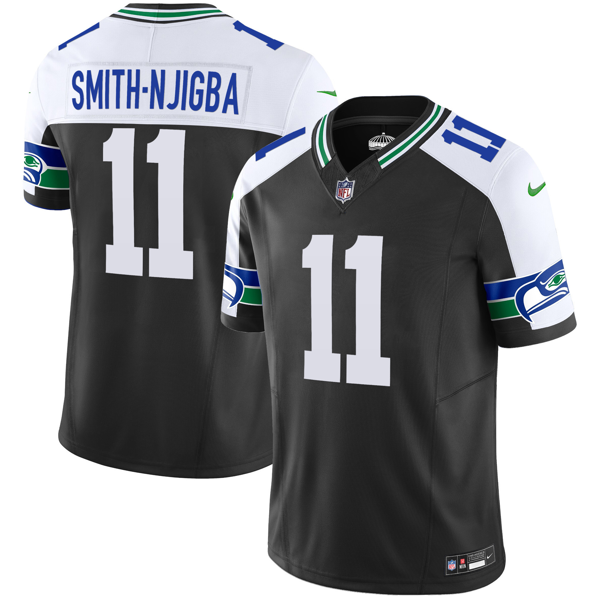 Men's Seahawks Throwback Vapor Limited Jersey - All Stitched