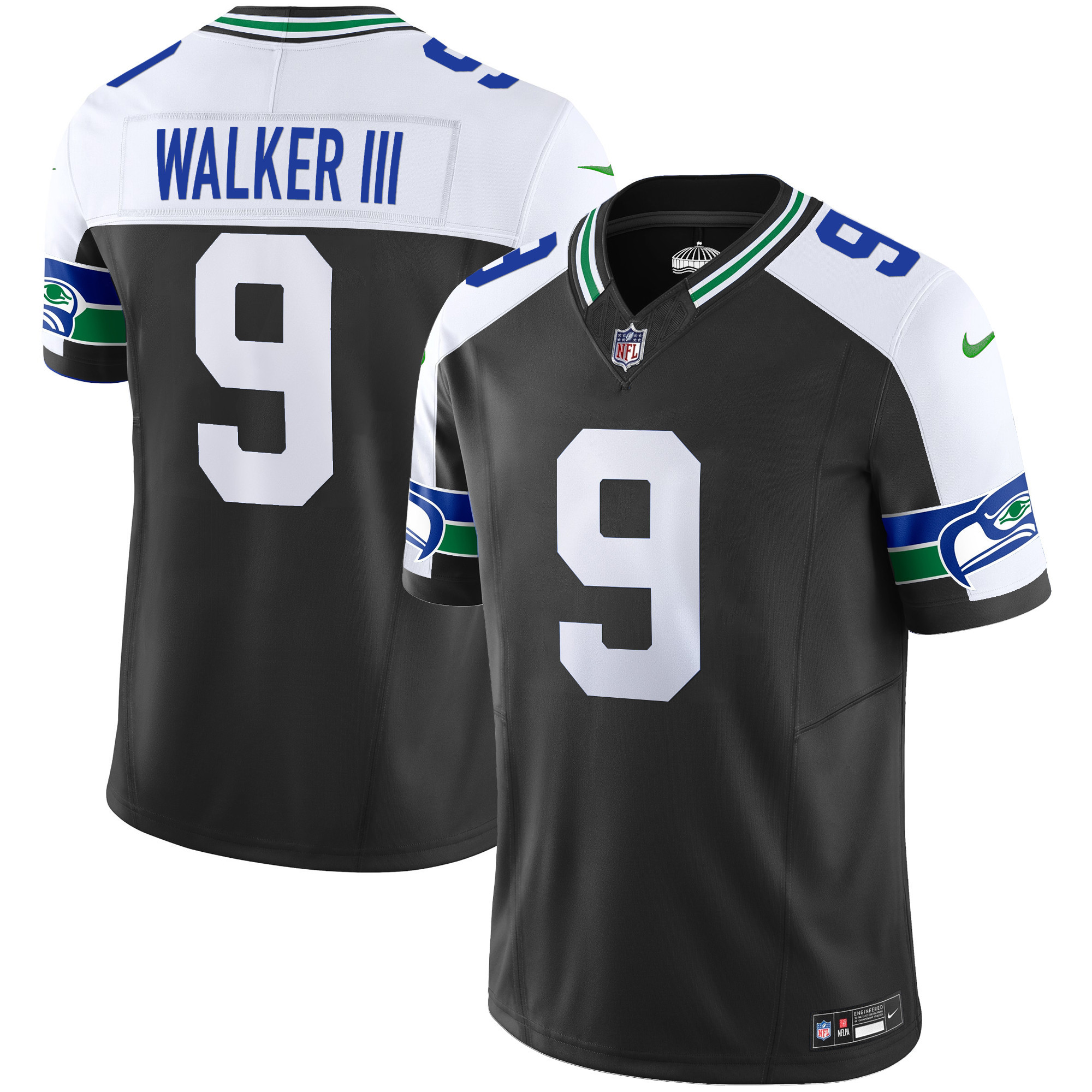 Men's Seahawks Throwback Vapor Limited Jersey - All Stitched - Image 5