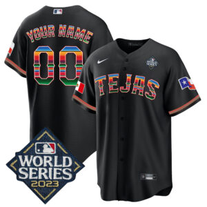 Texas Rangers 2023 World Series Mexico Custom Jersey - All Stitched