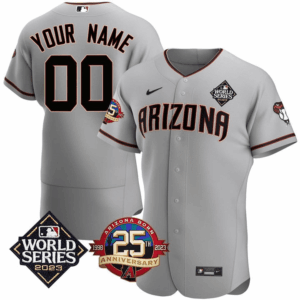 Arizona Diamondbacks 2023 World Series & 25th Anniversary Year Patch Custom Jersey - - All Stitched