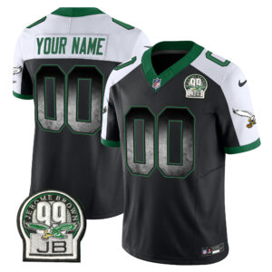 Eagles Arch Smoke Kelly Green Vapor Custom Jersey - All Stitched