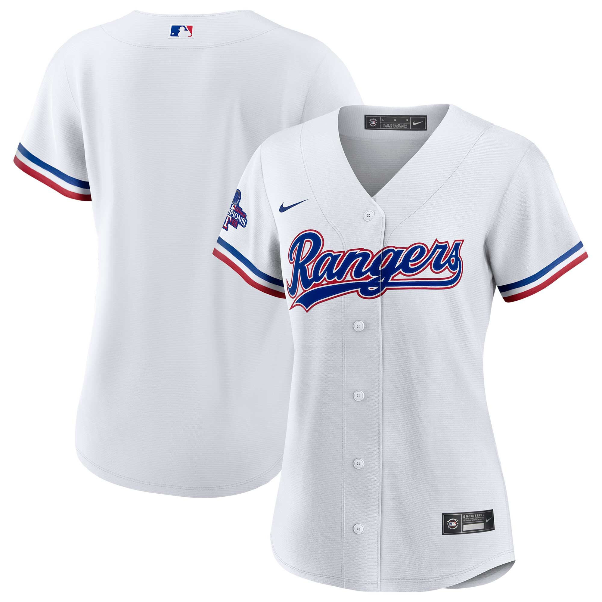 Texas Rangers Home 2023 World Series Champions Limited Jersey - White - All Stitched - Image 14