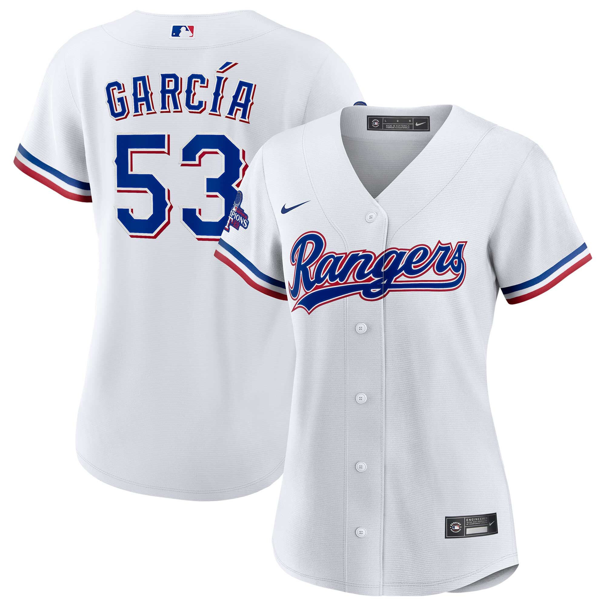 Texas Rangers Home 2023 World Series Champions Limited Jersey - White - All Stitched - Image 10