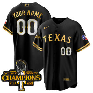 Texas Rangers 2023 World Series Champions Cool Base Custom Jersey - All Stitched