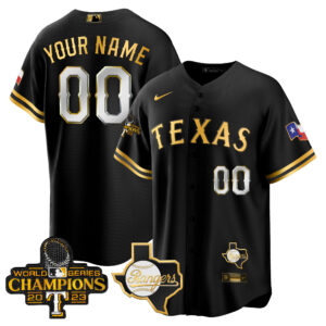 Texas Rangers 2023 World Series Champions Cool Base Custom Jersey V2 - All Stitched