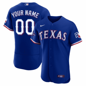 Texas Rangers 2023 World Series Champions Patch Royal Blue Custom Jersey - All Stitched