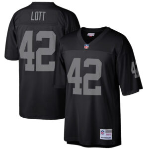 Ronnie Lott Las Vegas Raiders Black Mitchell & Ness Retired Legacy Jersey - All Stitched