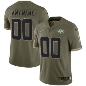 Jets Salute To Service Vapor Custom Jersey - All Stitched