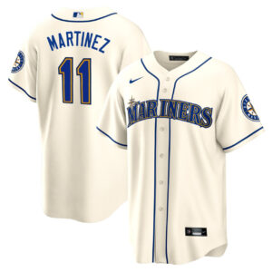 Edgar Martinez Seattle Mariners Cream Jersey - All Stitched