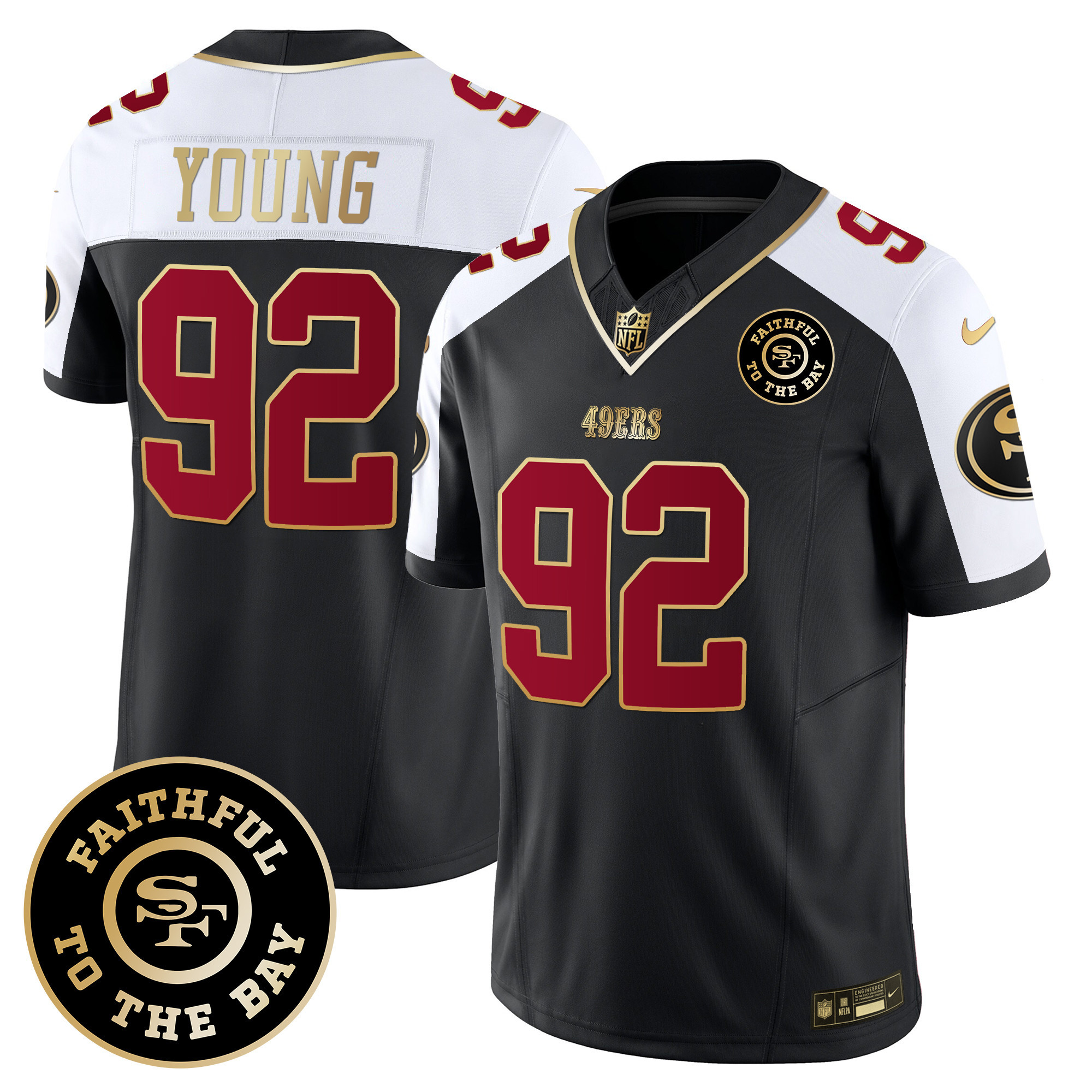 Men's 49ers Faithful To The Bay Patch Vapor Limited Jersey V4 - All Stitched