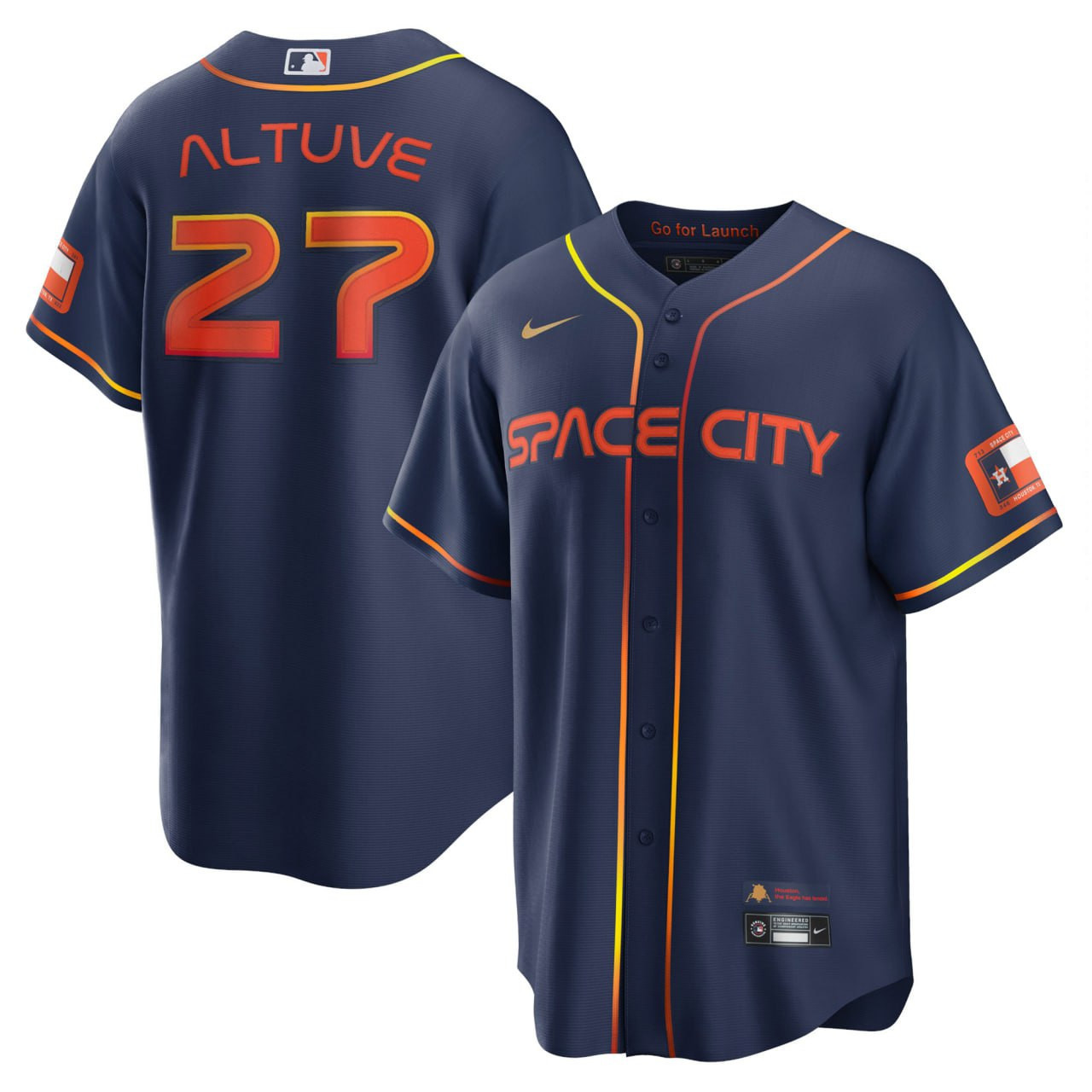 Jose Altuve Houston Astros Navy Jersey - All Stitched