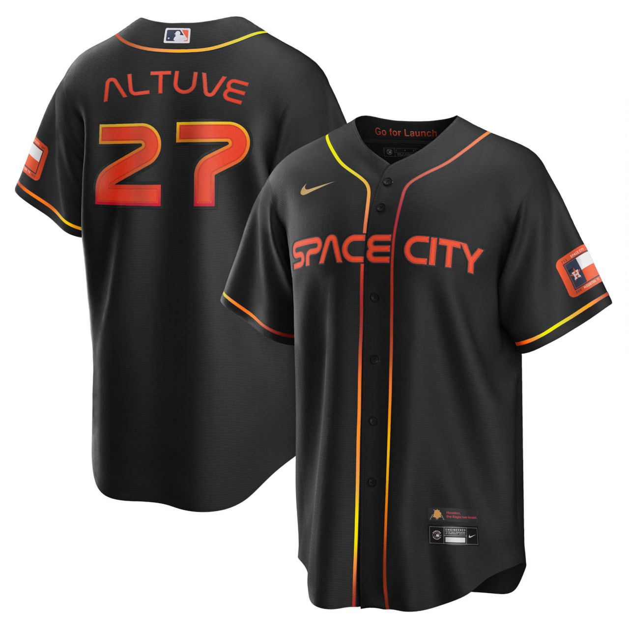 Jose Altuve Houston Astros Black Jersey - All Stitched