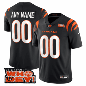 Cincinnati Bengals Who Dey Patch Custom Jersey - All Stitched