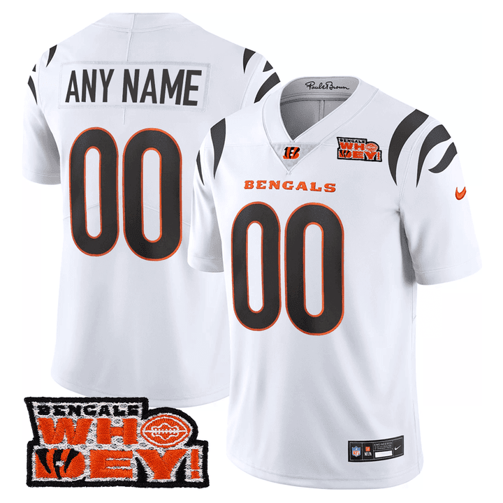Cincinnati Bengals Who Dey Patch Custom Jersey - All Stitched - Image 3