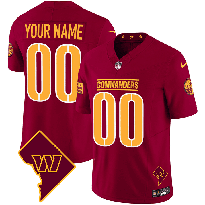 Washington Commanders Washington DC Map Patch Custom Jersey - All Stitched - Image 3