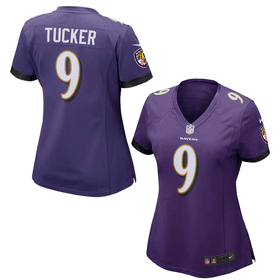 Women's Justin Tucker Ravens Purple Jersey - All Stitched