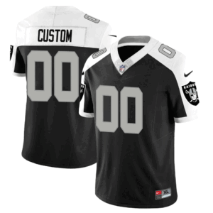 Las Vegas Raiders Custom Black Alternate Jersey - All Stitched