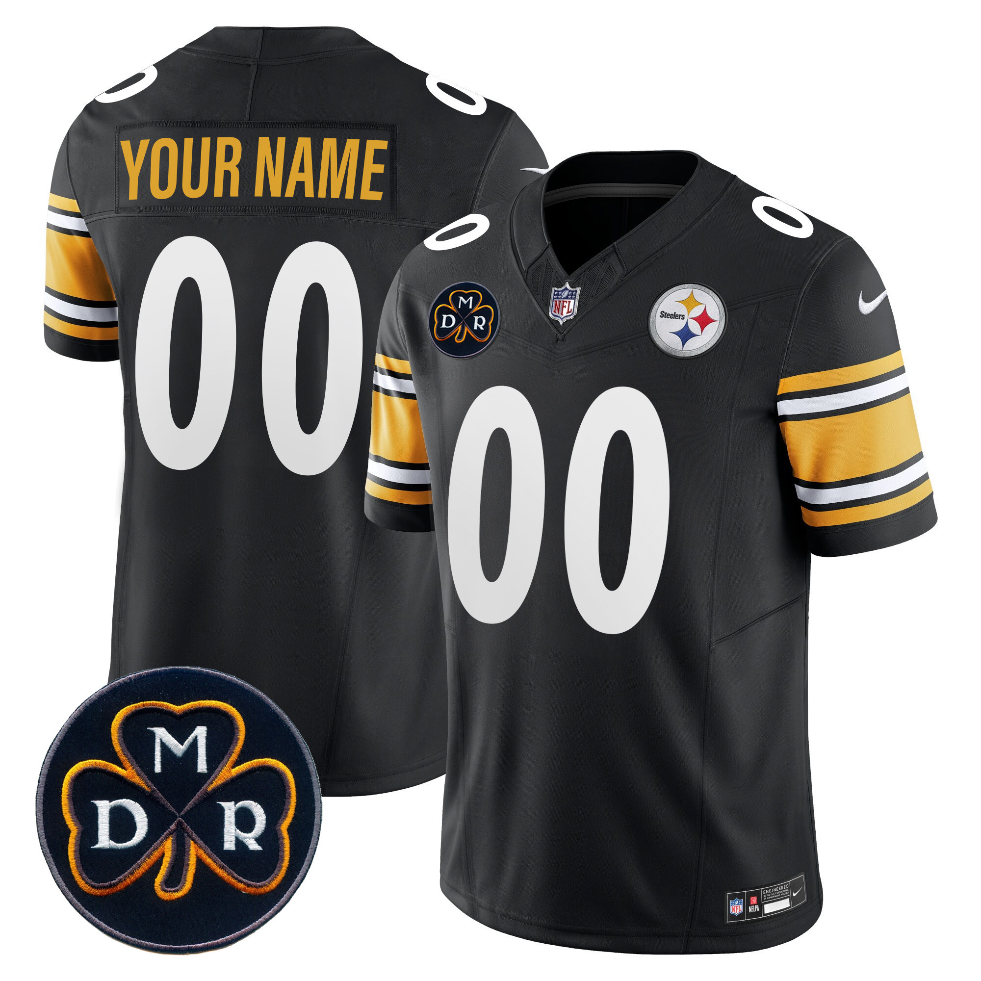 Steelers DMR Patch Vapor Limited Custom Jersey - All Stitched - Image 4