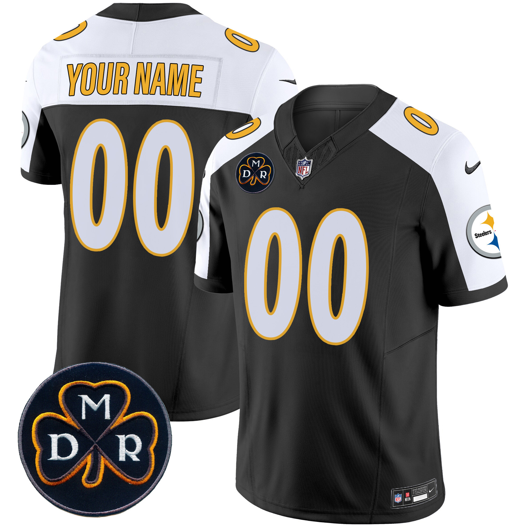 Steelers DMR Patch Vapor Limited Custom Jersey - All Stitched - Image 2