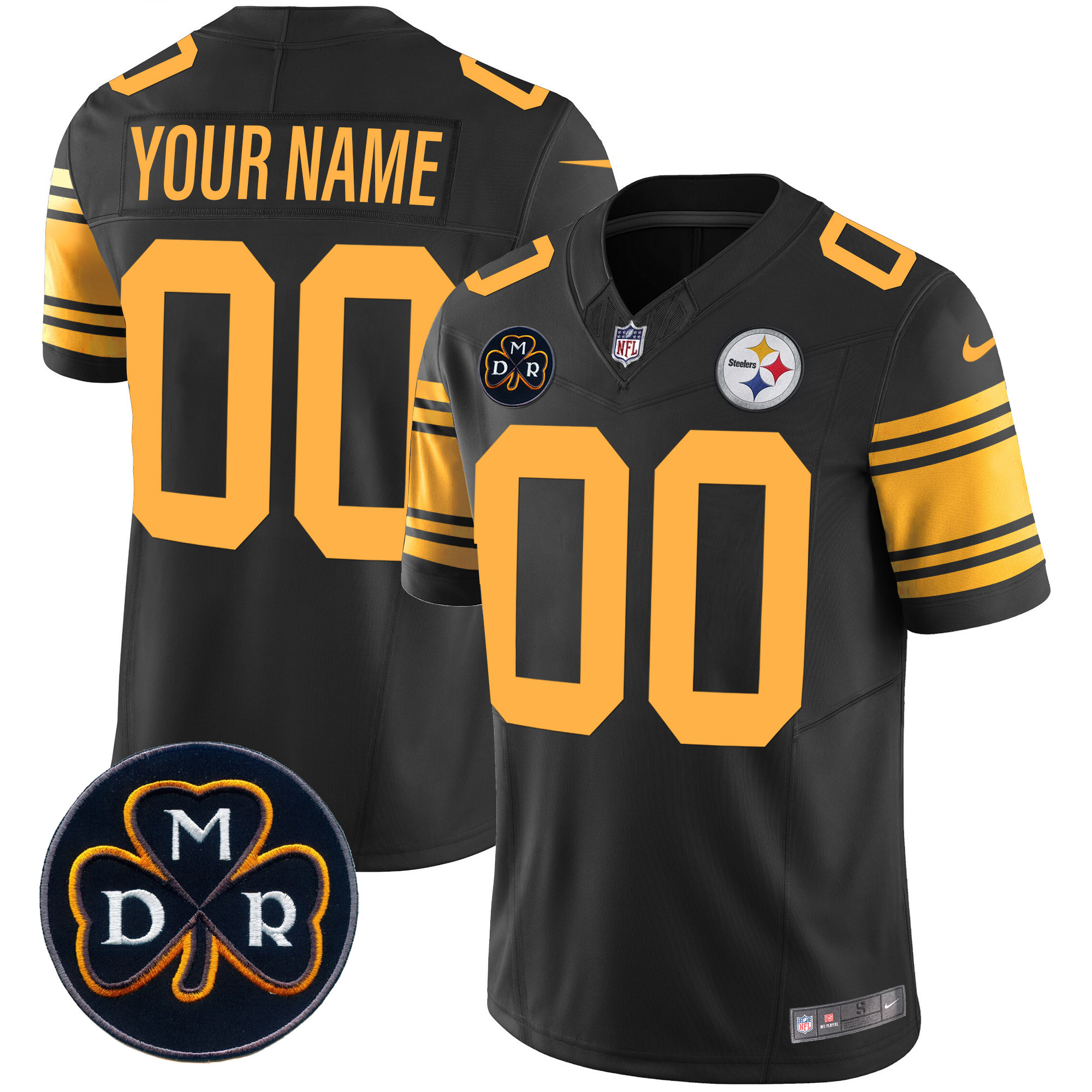 Steelers DMR Patch Vapor Limited Custom Jersey - All Stitched - Image 3