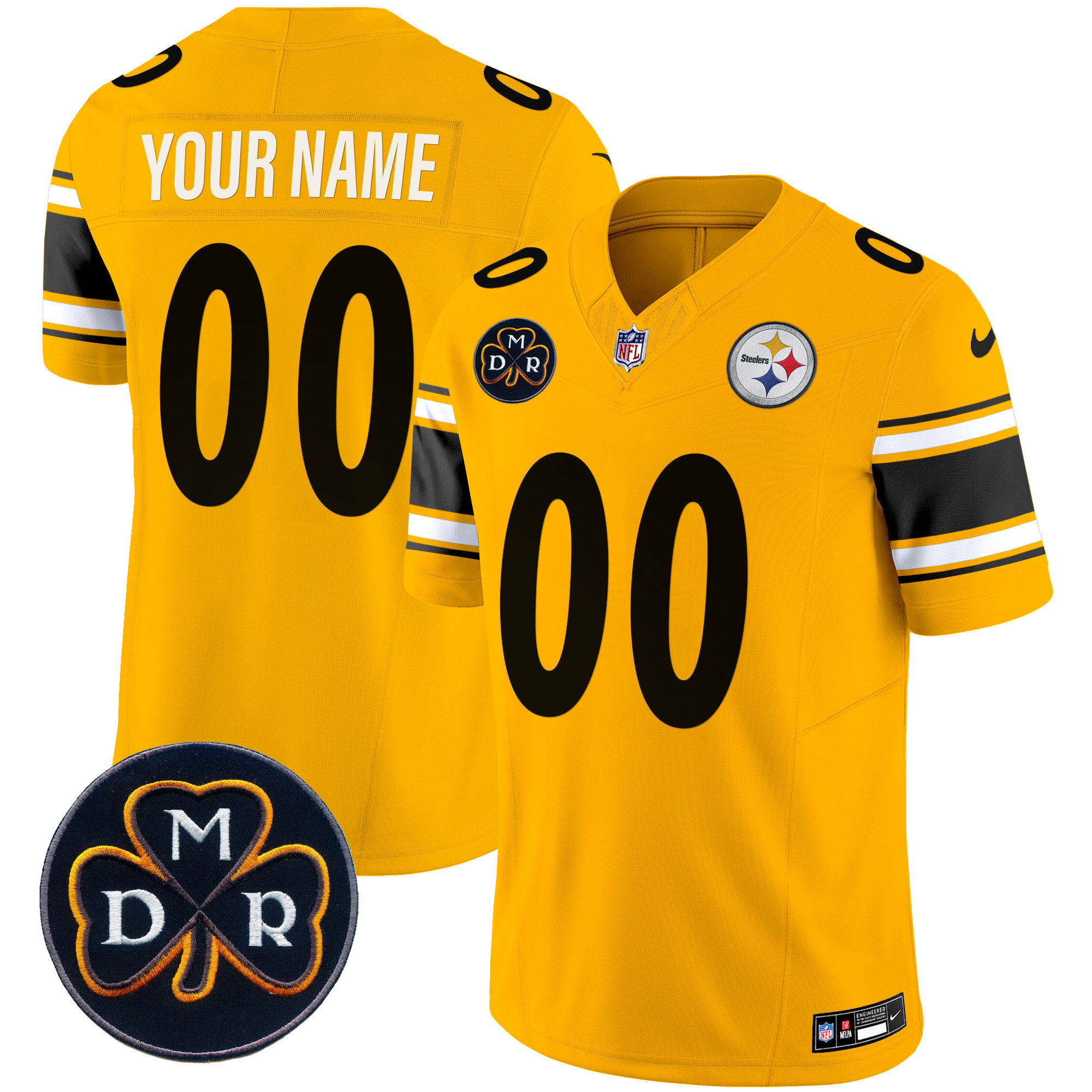 Steelers DMR Patch Vapor Limited Custom Jersey - All Stitched - Image 5