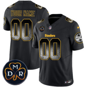 Steelers DMR Patch Arch Smoke Vapor Limited Custom Jersey - All Stitched