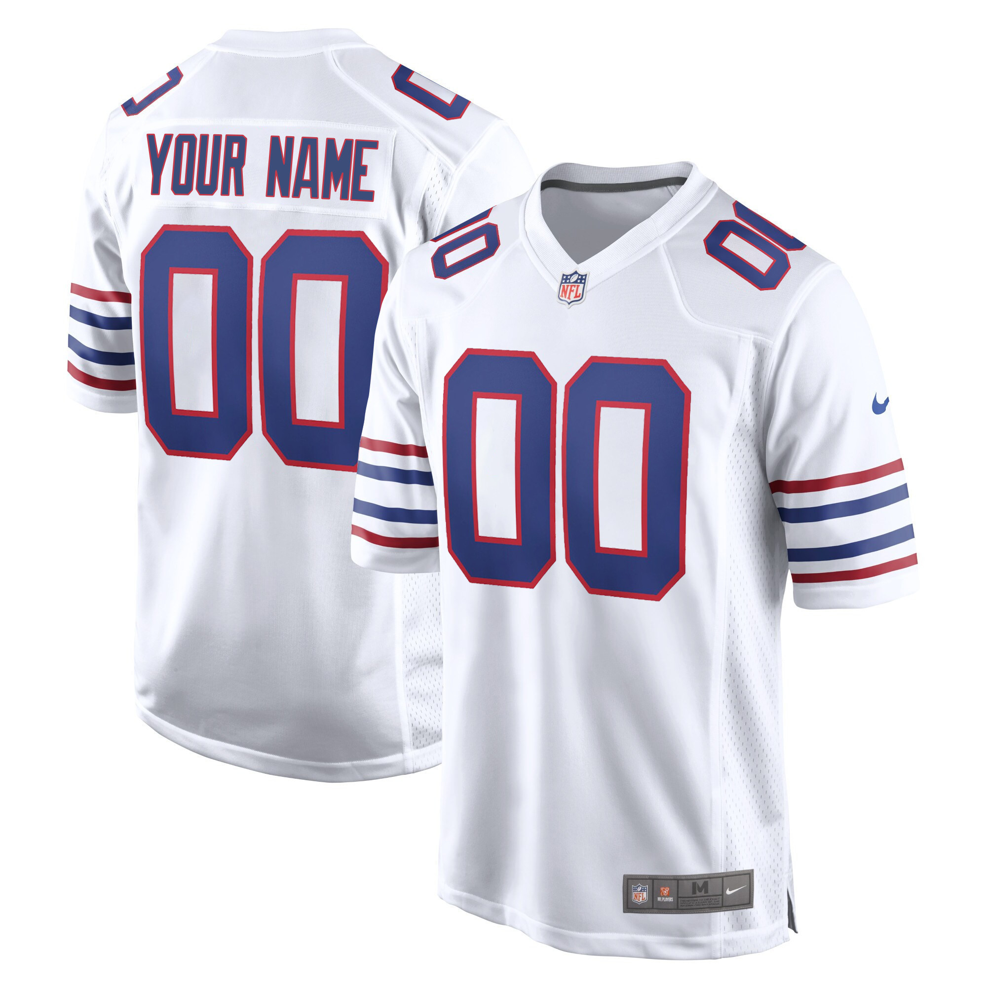 Buffalo Bills Road Game Custom Jersey - All Stitched