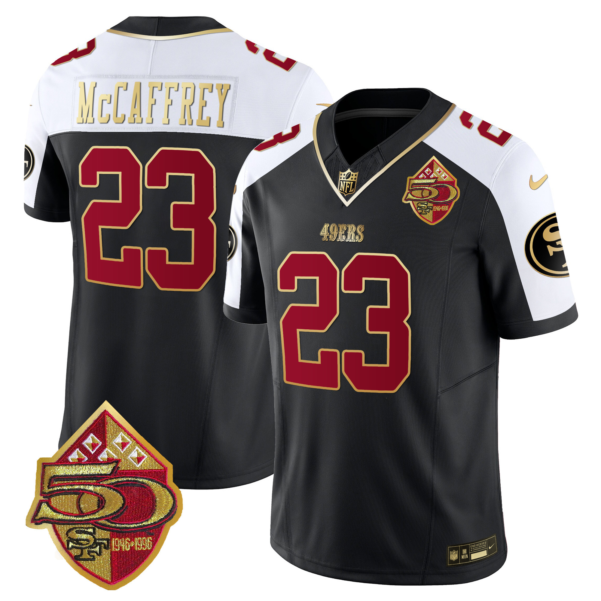 Men's 49ers 50th Anniversary Patch Vapor Limited Jersey - All Stitched - Image 3