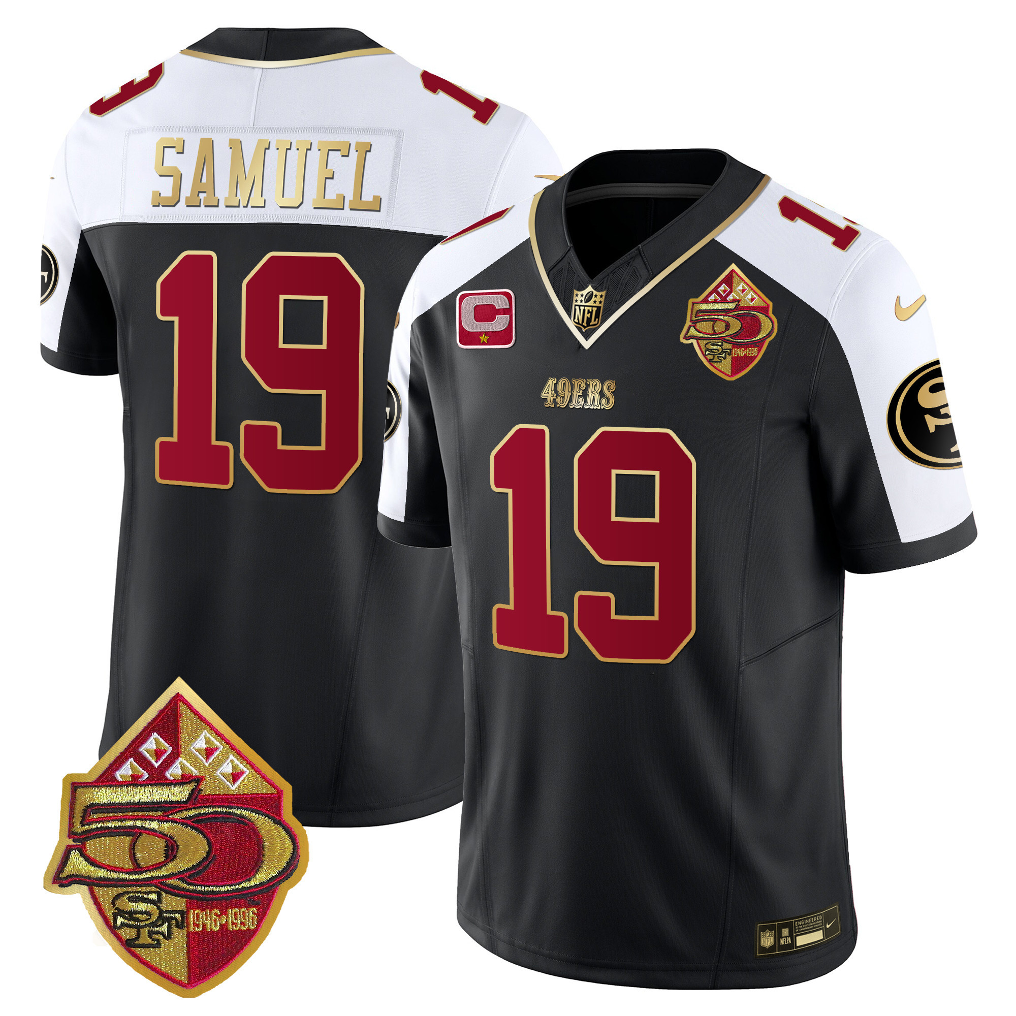 Men's 49ers 50th Anniversary Patch Vapor Limited Jersey - All Stitched - Image 4