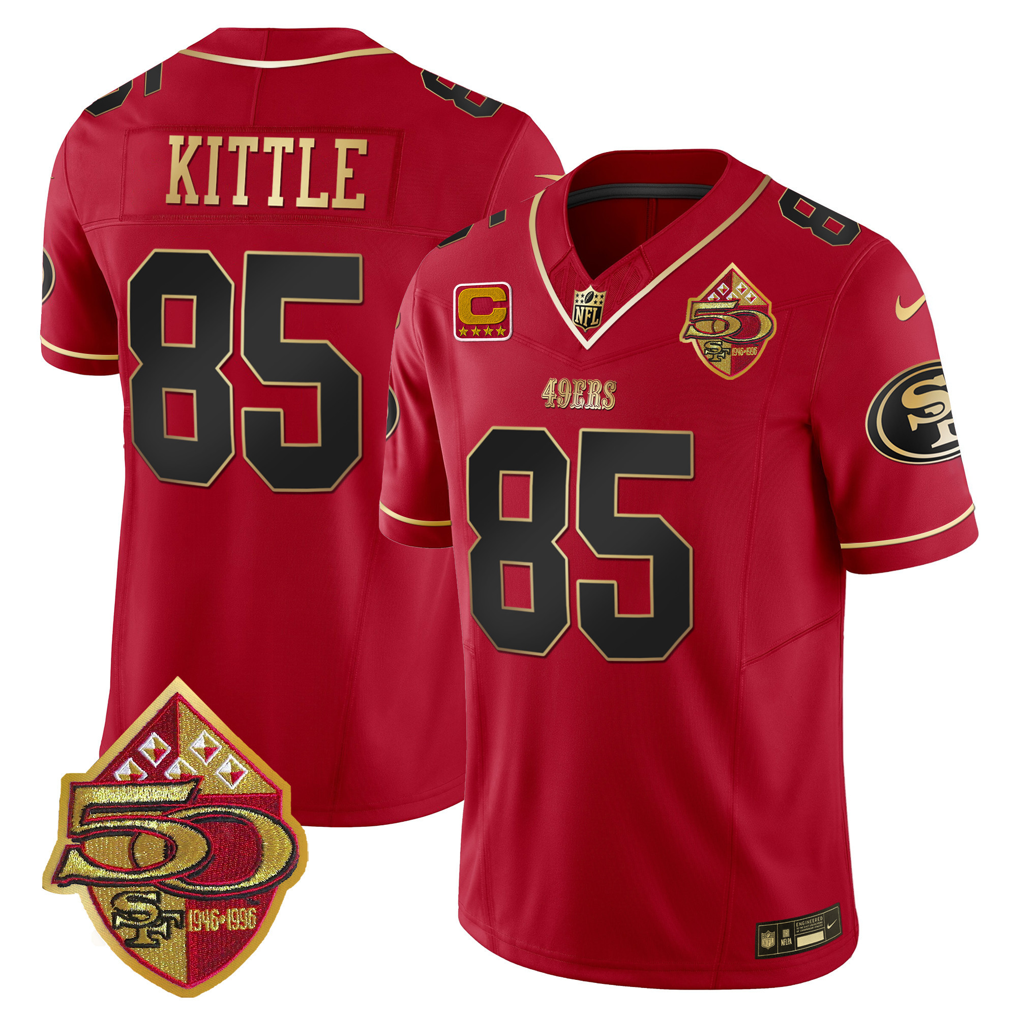 Men's 49ers 50th Anniversary Patch Vapor Limited Jersey - All Stitched - Image 25