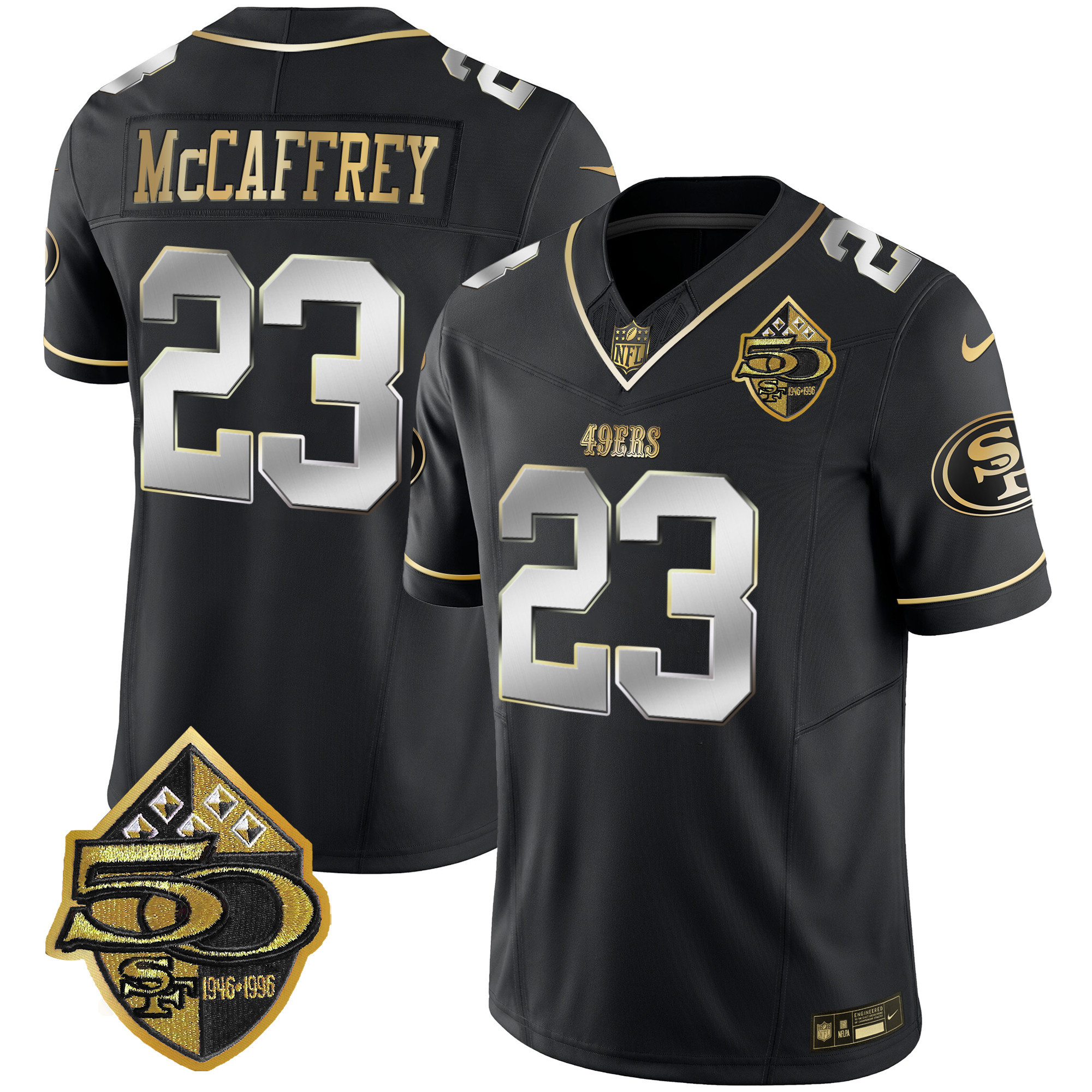 Men's 49ers 50th Anniversary Patch Vapor Limited Jersey - All Stitched - Image 33