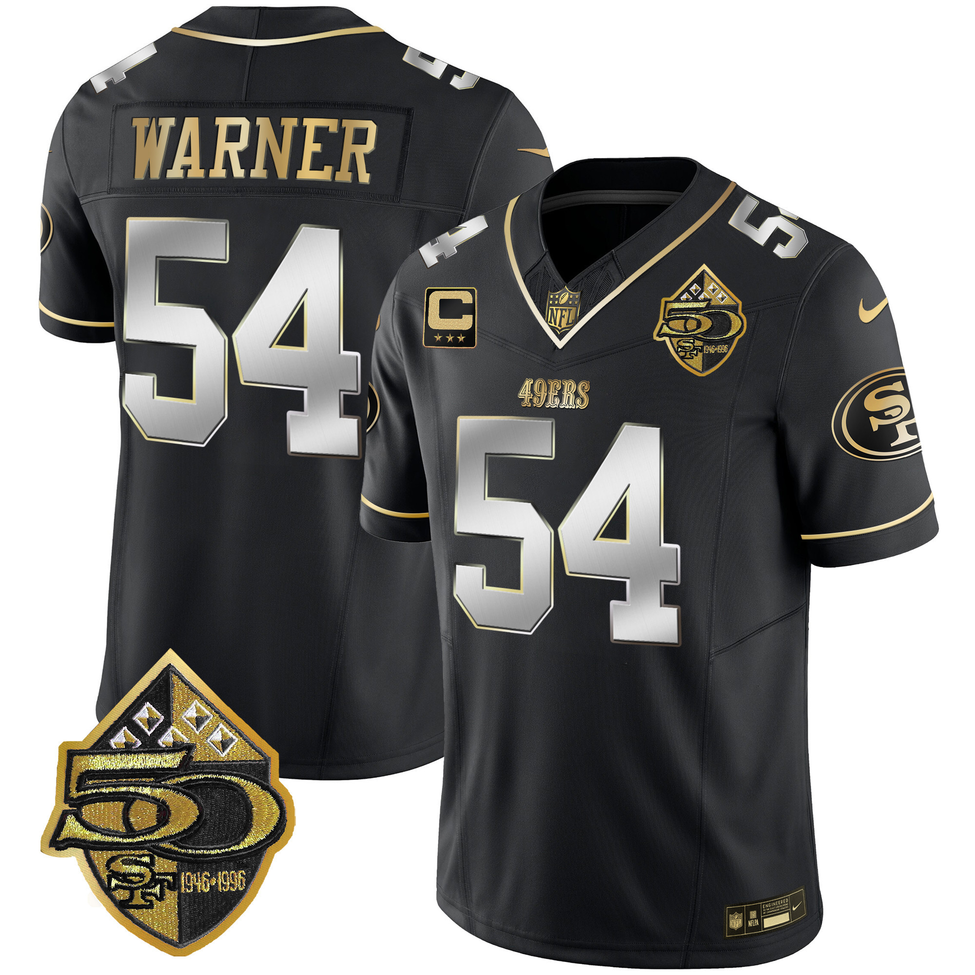 Men's 49ers 50th Anniversary Patch Vapor Limited Jersey - All Stitched - Image 36